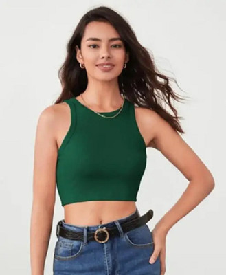 Ek Rag Casual Solid Women Green Top