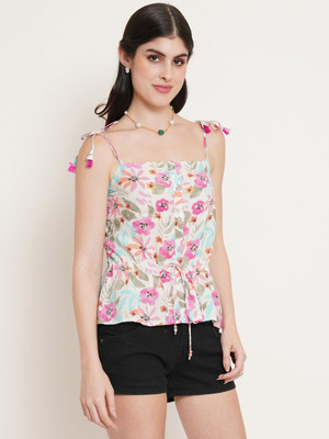 FABRIC FITOOR Casual Printed Women Multicolor Top