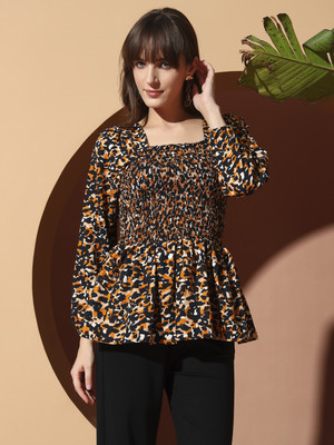 OTABU Casual Printed Women Multicolor Top