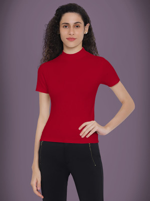 Kashonaa Casual Solid Women Red Top