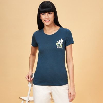 Honey By Pantaloons Casual Printed Women Blue Top