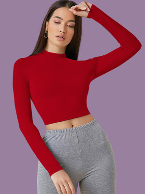 Dream Beauty Fashion Casual Solid Women Red Top