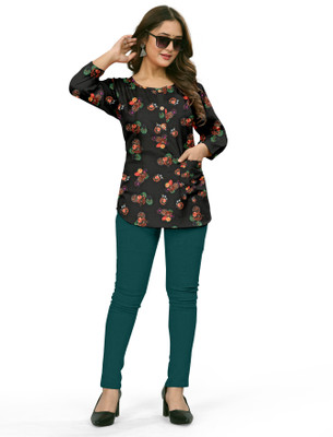 Devarth Trends Casual Printed Women Multicolor Top