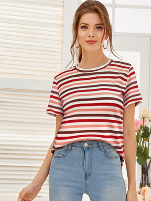 Toochki Casual Printed Women Red Top