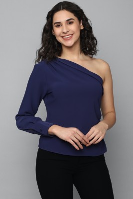 Allen Solly Casual Solid Women Blue Top