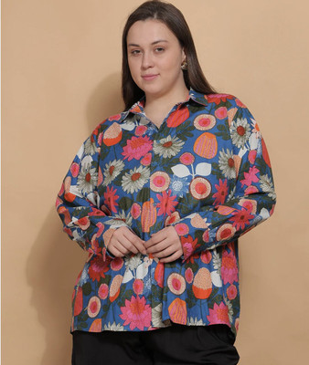Curvesbykaraa Casual Floral Print Women Multicolor Top