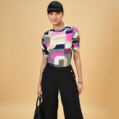 Annabelle by Pantaloons Casual Striped Women Multicolor Top