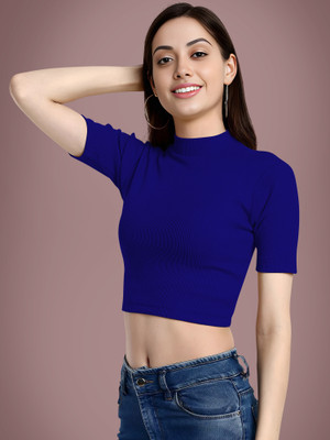 Maheshvi Casual Solid Women Blue Top