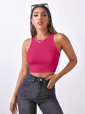 Berry Bird Party Solid Women Pink Top