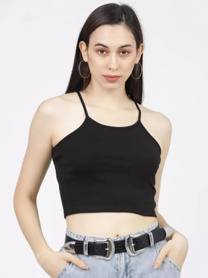 RYTE STYLE Casual Solid Women Black Top