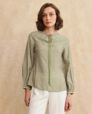 RAREISM Party Printed Women Green Top