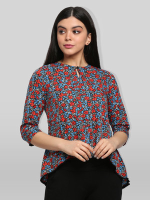 Fiorenza Party Floral Print Women Multicolor Top