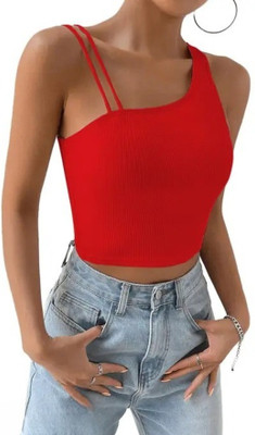 Theasvolks Party Self Design Women Red Top