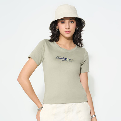 Honey By Pantaloons Casual Printed Women Green Top