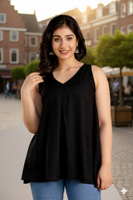 RAi shree Formal Solid Women Black Top