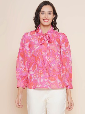 Bhama COUTURE Casual Printed Women Pink, White, Orange Top