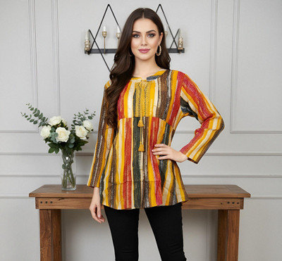 CornHubb.in Casual Geometric Print Women Multicolor Top