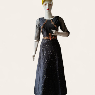 ayesha boutique Casual Printed Women Multicolor, Light Green, Black Top