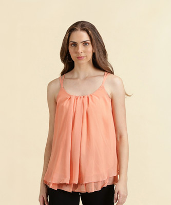SHOWOFFFF Casual Solid Women Pink Top