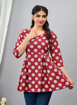 Ankira Party Polka Print Women Red, Green Top