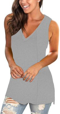 jovo Casual Striped Women Grey Top