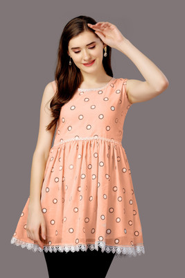 Reemc Enterprise Casual Printed Women Pink Top