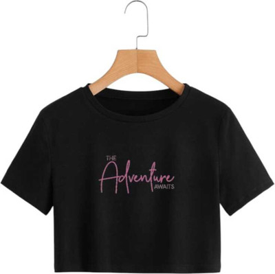 SHRUTI ENTERPRISES Casual Printed Women Black Top