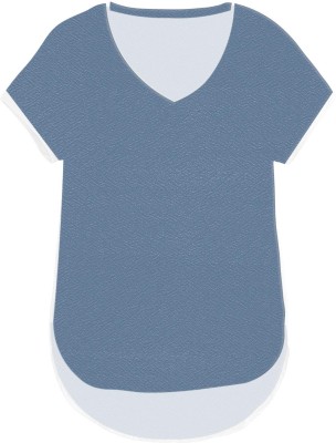 jovo Casual Solid Women Light Blue Top