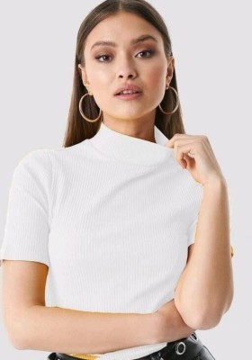 SWAGGERjns Casual Solid Women White Top