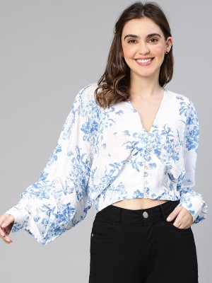 OXOLLOXO Casual Printed Women Blue Top