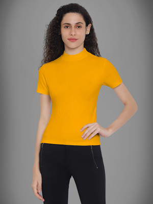 Maheshvi Casual Solid Women Yellow Top