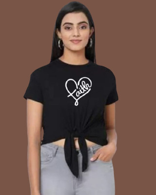 houseofcomon Casual Printed Women Black Top