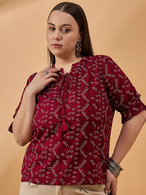 all about you Beach Wear Printed Women Maroon Top