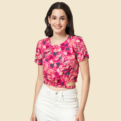 PEOPLE Casual Printed Women Multicolor Top