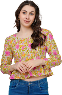 Threadflix Casual Floral Print Women Multicolor Top