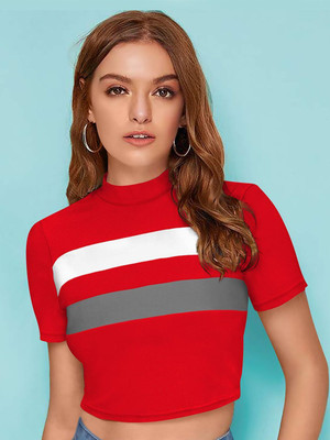 CORSICA Casual Color Block Women Multicolor Top