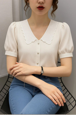 Absorbing Casual Solid Women White Top