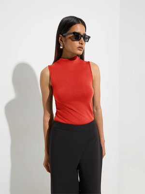 KOTTY Casual Solid Women Red Top