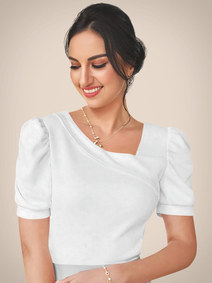 Kashonaa Casual Solid Women White Top