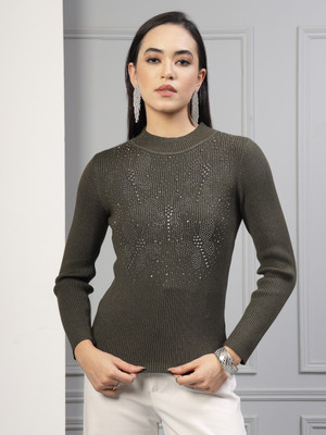 Mafadeny Casual Striped Women Green Top