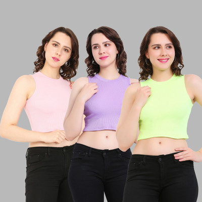 MYO Casual Solid Women Multicolor Top