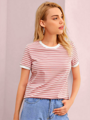 Kashonaa Casual Striped Women Pink Top