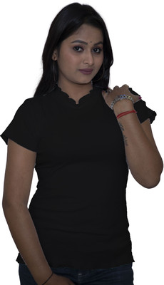 Mr Lierr Casual Solid Women Black, Pink Top