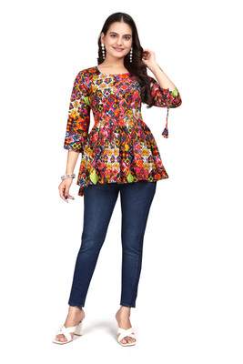 SUITICON Party Printed Women Multicolor Top