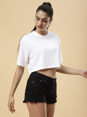 DOGMAN Casual Solid Women White Top