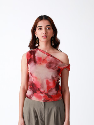 Strong and Brave Casual Printed Women Multicolor Top