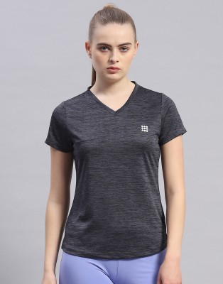 Rock.it Casual Self Design Women Black, Grey Top