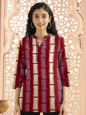Manthan Creation Casual Solid Women Maroon Top