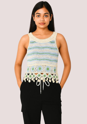 Epicedesigns Casual Solid Women Blue, Beige Top
