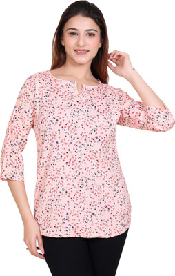Ogarti Casual Printed Women Pink Top
